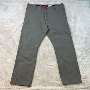 Wrangler Performance Series Grey Pants Mens 38x30 Khaki Chinos Casual Cotton